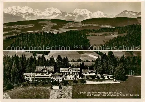 AK / Ansichtskarte  Moosegg_980m_Emmental_BE Panorama Kurhaus Moosegg mit Alpenblick 