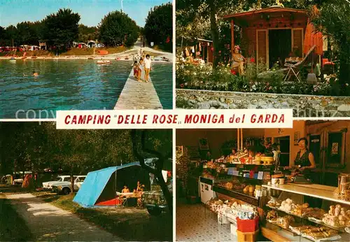 AK / Ansichtskarte 73867706 Moniga_Lago_di_Garda_IT Camping Delle Rose Strandpartie Zeltplatz Verkaufstheke 