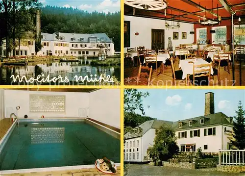 AK / Ansichtskarte  Eichelhuette Hotel Molitors Muehle Restaurant Hallenbad Teich Eichelhuette