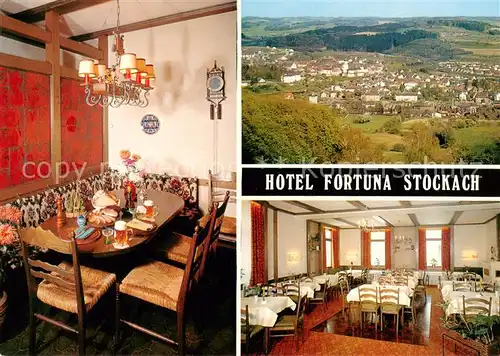 AK / Ansichtskarte 73867764 Stockach_Bodensee Hotel Fortuna Restaurant Panorama Landschaft Stockach Bodensee