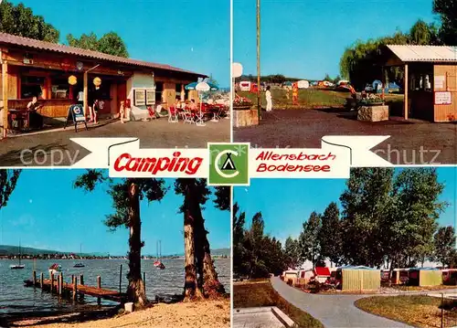 AK / Ansichtskarte  Allensbach_Bodensee Campingplatz Kiosk Uferpartie am See Allensbach_Bodensee