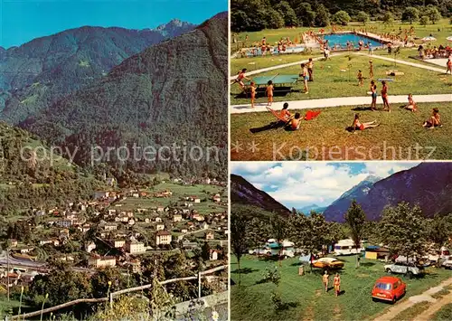 AK / Ansichtskarte  Roveredo_GR Campeggio Vera  Panorama Schwimmbad Roveredo GR