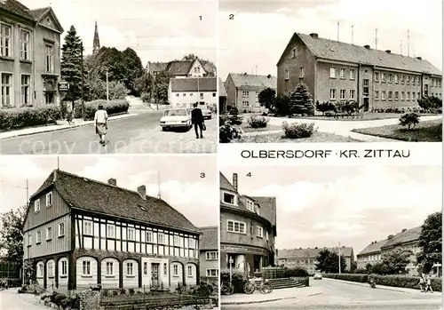 AK / Ansichtskarte 73867800 Olbersdorf_Sachsen Teilansicht Neubausiedlung Oberlausitzer Umgebindehaus Rosa Luxemburg Strasse Olbersdorf Sachsen