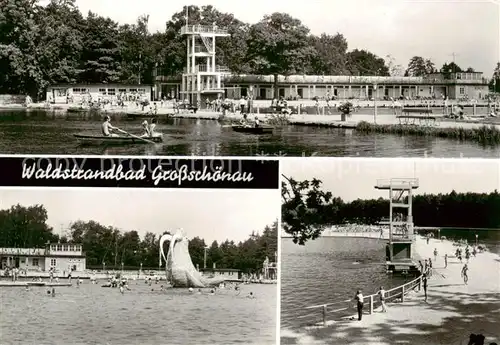 AK / Ansichtskarte 73867806 Grossschoenau_Sachsen Waldstrandbad Teilansichten Grossschoenau Sachsen