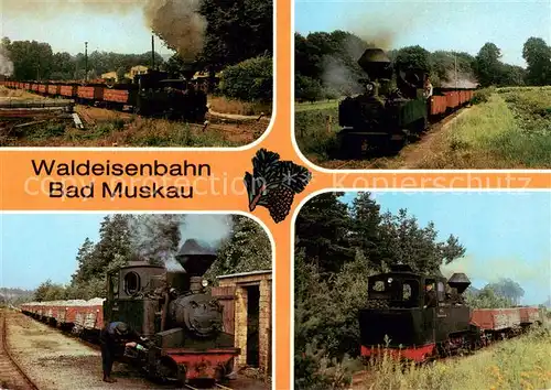 AK / Ansichtskarte  Bad_Muskau_Oberlausitz Waldeisenbahn Teilansichten Bad_Muskau_Oberlausitz