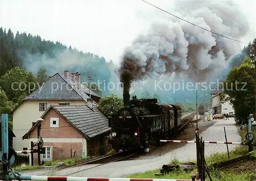 AK / Ansichtskarte  Haslach_Muehl Dampf Tenderlokomotive Sonderzug in Haslach an der Muehl Haslach_Muehl