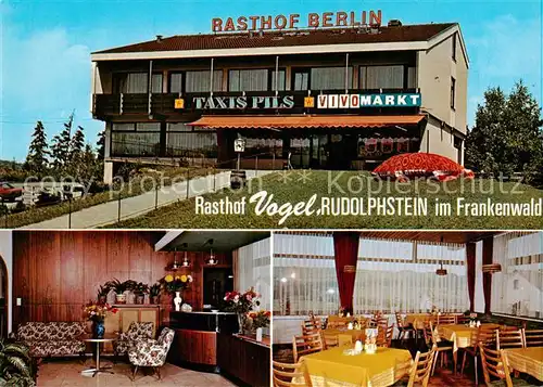 AK / Ansichtskarte 73867891 Rudolphstein Rasthof Vogel Restaurant Rezeption Rudolphstein