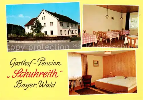 AK / Ansichtskarte 73867892 Hengersberg Gasthof Pension Schuhreith Gastraum Fremdenzimmer Hengersberg