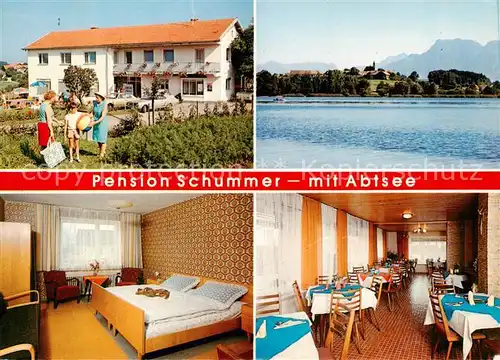 AK / Ansichtskarte 73867903 Laufen_Salzach Pension Schummer Gaststube Fremdenzimmer Abtsee Alpenblick Laufen Salzach