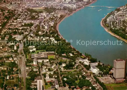 AK / Ansichtskarte  Bonn_Rhein Panorama mit Regierungsviertel Bonn_Rhein