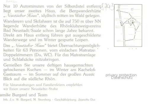 AK / Ansichtskarte 73867936 Bischofsheim_Rhoen Bergwanderhuette Neustaedter Haus Bischofsheim Rhoen