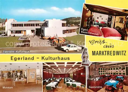 AK / Ansichtskarte 73867963 Marktredwitz Egerland Kulturhaus Egerlaender Bauernzimmer Museum Saal Gaststaette Marktredwitz