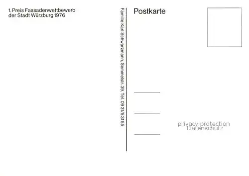 AK / Ansichtskarte  Wuerzburg_Bayern Fraenkischer Gasthof Stadt Mainz 