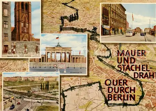 AK / Ansichtskarte  Berlin Bernauer Strasse Versoehnungskirche



Bernauer Strasse Versoehnungskirche Potsdamer Platz Brandenburger tor Checkpoint Charlie Stadtplan mit Mauer und Stacheldraht Berlin