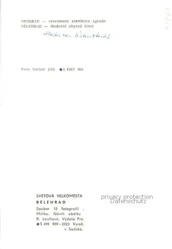 AK / Ansichtskarte  Belehrad_Beograd_Belgrad_Serbija Moderni obytna ctvri 