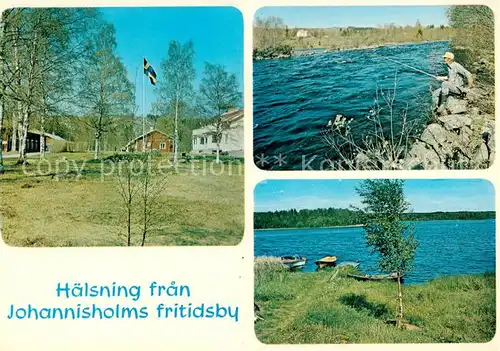 AK / Ansichtskarte 73868012 Dalarna_Sweden Johannisholm Camping Fiske Kanot Batuthyrning 