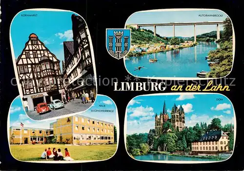 AK / Ansichtskarte 73868102 Limburg__Lahn Kornmarkt Autobahnbruecke Neue Jugendherberge Dom 