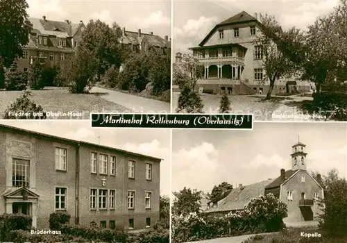 AK / Ansichtskarte  Rothenburg__Oberlausitz Martinshof Haeuser Kapelle 