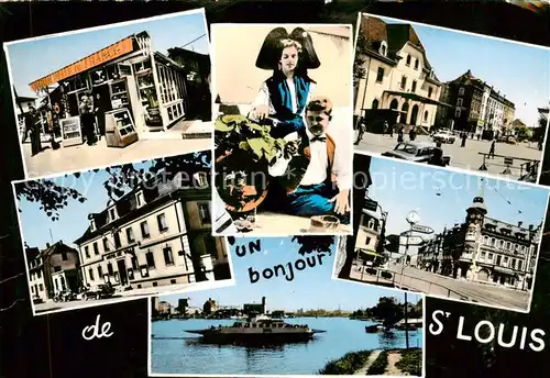 AK / Ansichtskarte  Saint-Louis_Alsace_68_St_Ludwig_Elsass Teilansichten Trachten 