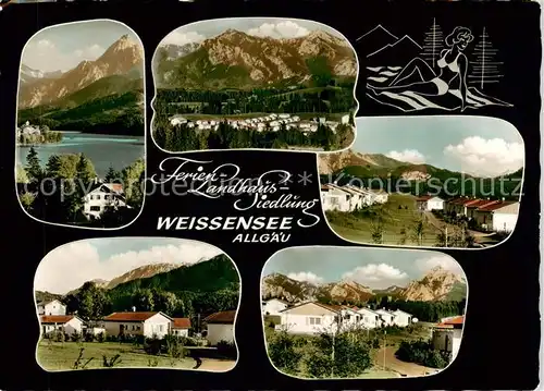 AK / Ansichtskarte  Weissensee_Fuessen Ferien-Landhaus-Siedlung Allgaeuer Alpen Weissensee Fuessen