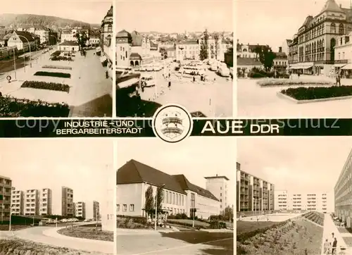 AK / Ansichtskarte 73868171 Aue__Sachsen Teilansichten Industrie- und Bergarbeiterstadt Wohnsiedlung Hochhaeuser 
