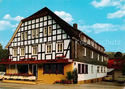 AK / Ansichtskarte 73868188 Bilstein_Sauerland Hotel Faerber-Luig Fachwerkhaus Bilstein_Sauerland