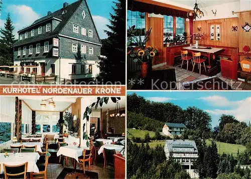 AK / Ansichtskarte 73868189 Nordenau_Schmallenberg Kurhotel Nordenauer Krone Restaurant 