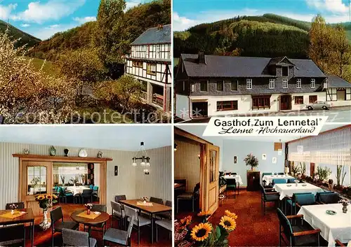 AK / Ansichtskarte  Lenne_Sauerland Gasthof zum Lennetal Restaurant Landschaftspanorama Lenne_Sauerland