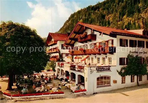 AK / Ansichtskarte  Reit_Winkl Hotel Gasthof zur Post Terrasse Reit_Winkl