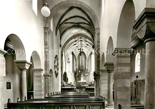 AK / Ansichtskarte  Wuerzburg_Bayern Pfarrkirche St Burkard Langhaus und spaetgot Chor 