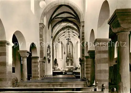 AK / Ansichtskarte 73868247 Wuerzburg_Bayern Pfarrkirche St Burkard Langhaus und spaetgot Chor 