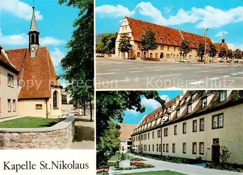 AK / Ansichtskarte 73868265 Wuerzburg_Bayern Kapelle St Nikolaus Ehehaltenhaus Stiftung Altersheim 