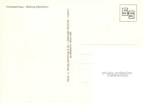 AK / Ansichtskarte  Wuerzburg_Bayern Kapelle St Nikolaus Ehehaltenhaus Stiftung Altersheim 