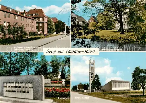 AK / Ansichtskarte  Bockum-Hoevel_Hamm St Josefs Krankenhaus Schwesternheim Schloss Ermelinghof Ehrenmal Ev Kirche 