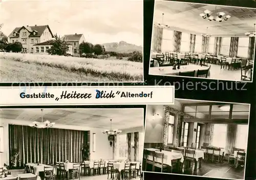 AK / Ansichtskarte  Altendorf_Lichtenhain Gaststaette Heiterer Blick Gastraeume Saal Altendorf Lichtenhain