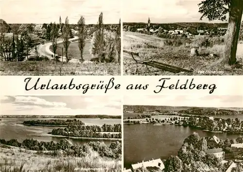 AK / Ansichtskarte  Feldberg_Mecklenburg Prenzlauer Strasse Blick vom Fischersteig Am Hauptmannsberg Stausee Feldberg_Mecklenburg