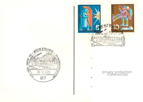 AK / Ansichtskarte  Wuerzburg_Bayern 90 Jahre Verein fuer Briefmarkenkunde  