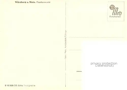 AK / Ansichtskarte  Wuerzburg_Bayern Frankenwarte 