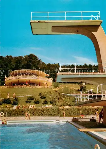 AK / Ansichtskarte  Bad_Kissingen Terrassen Schwimmbad Sprungturm Bad_Kissingen