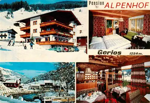 AK / Ansichtskarte 73868325 Gerlos_Zillertal_AT Pension Alpenhof Zimmer Gaststube Panorama 
