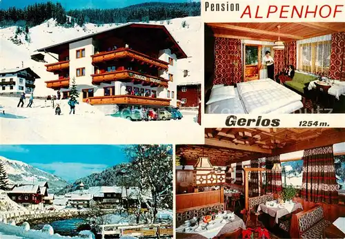 AK / Ansichtskarte  Gerlos_Zillertal_AT Pension Alpenhof Zimmer Gaststube Panorama 