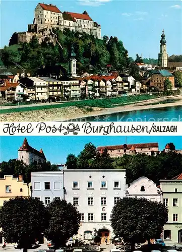 AK / Ansichtskarte  Burghausen__Salzach_Oberbayern Hotel Post Restaurant Schloss 