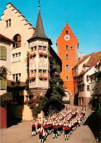 AK / Ansichtskarte  Meersburg_Bodensee Marktplatz mit Knabenmusik Meersburg Meersburg Bodensee