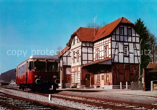 AK / Ansichtskarte 73868357 Sulzbach-Laufen Diesel Triebwagen T36 im Bahnhof Sulzbach Sulzbach-Laufen
