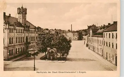 AK / Ansichtskarte  Ehrenfriedersdorf_Erzgebirge Marktplatz Ehrenfriedersdorf