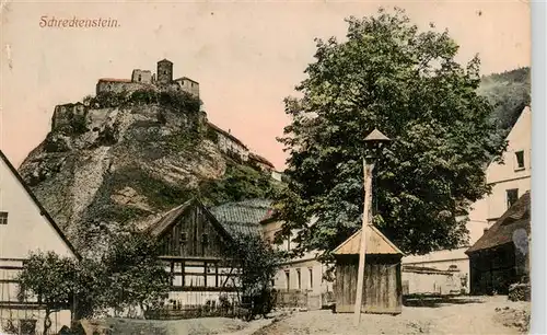 AK / Ansichtskarte 73868433 Usti_nad_Labem_Aussig_CZ Ortsmotiv mit Blick zur Burg Schreckenstein 