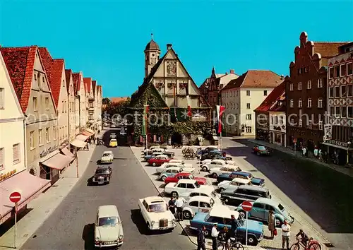 AK / Ansichtskarte  Weiden_Oberpfalz Oberer Markt mit Rathaus Weiden Oberpfalz