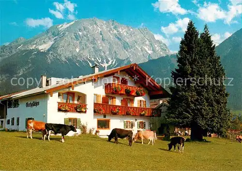 AK / Ansichtskarte  Ramsau__Berchtesgaden Gschosslehen mit Watzmann 