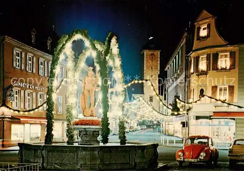 AK / Ansichtskarte  Bad_Mergentheim Marktplatz Brunnen Bad_Mergentheim