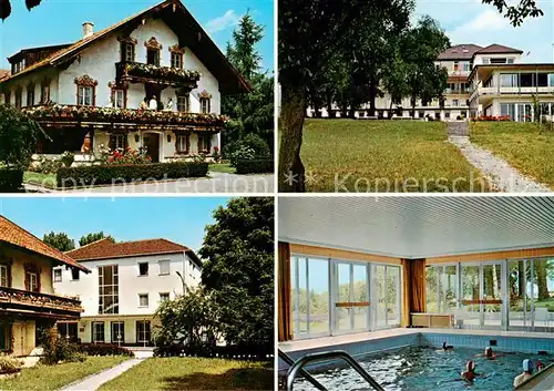 AK / Ansichtskarte  Harthausen_Bad_Aibling Krankenhaus und Kurklinik Dr Knarr Park Hallenbad Harthausen_Bad_Aibling